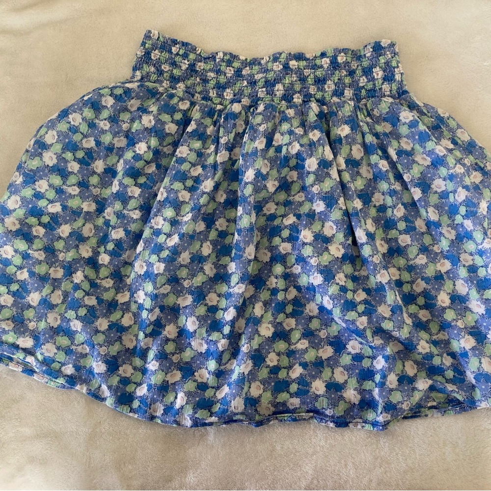 Floral Blue Skirt